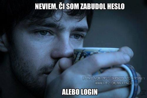  Heslo nebo login 