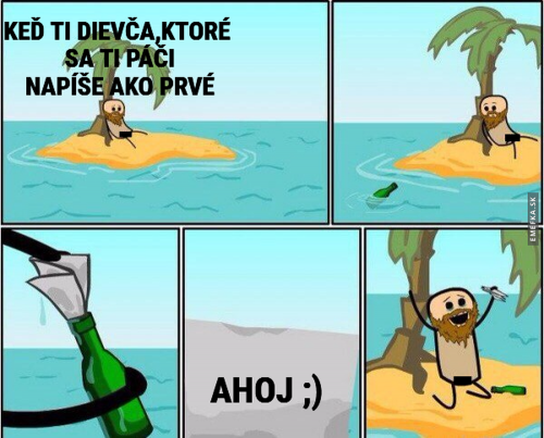  Holka co napíše první 