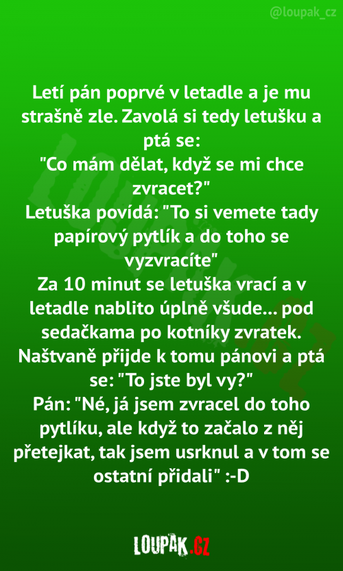 Pán s letuškou v letadle