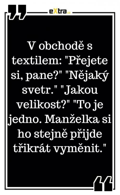  V obchodě s textilem 