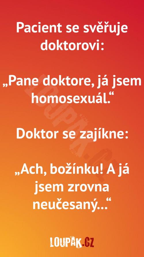 Pacient se svěřuje doktorovi.