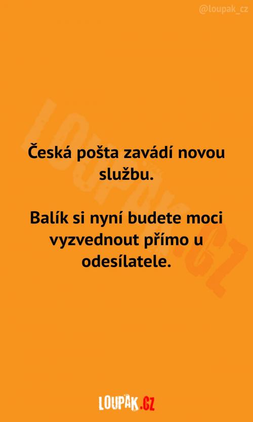 Nová služba České pošty 