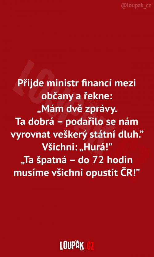  Proslov ministra financí 