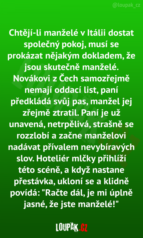  Přijedou manžele k hotelu 