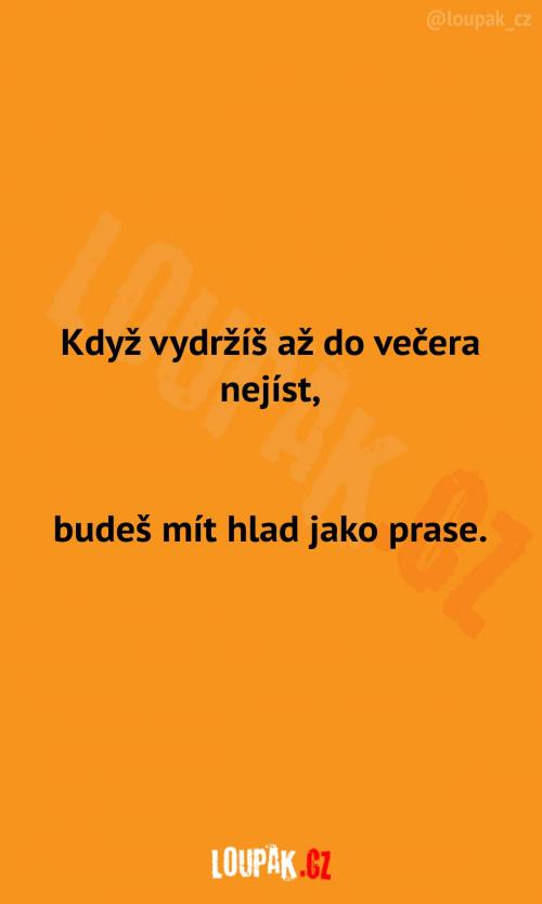  Když vydržíš až do večera nejíst... 