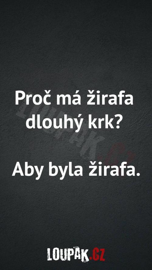  Proč má žirafa dlouhý krk 