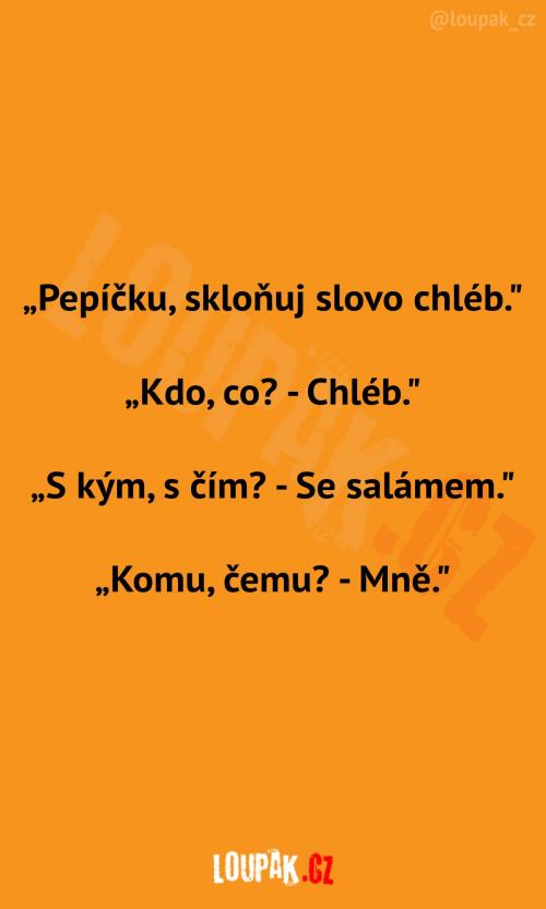  Pepíček skloňuje chléb 