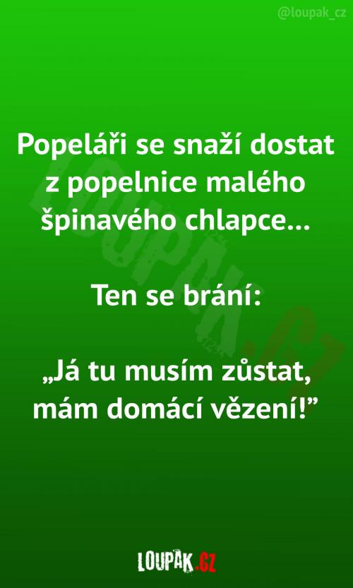  Špinavý chlapec v popelnici 