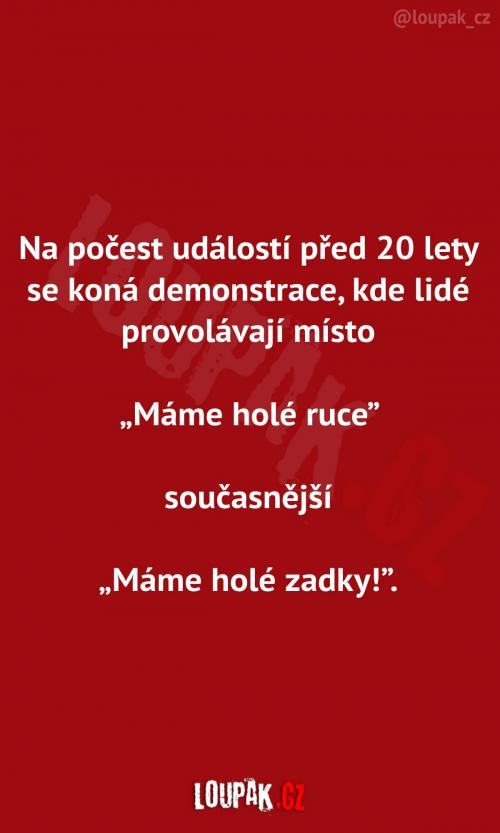 Demonstrace na počest