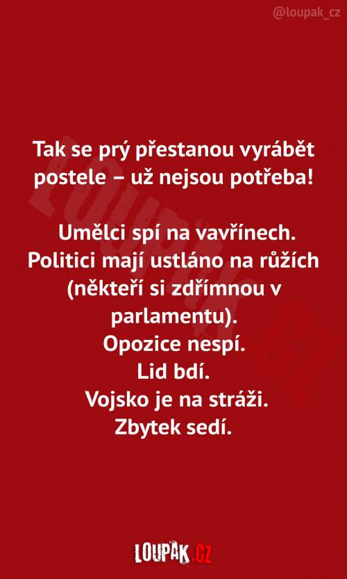  Svět bez postele...  