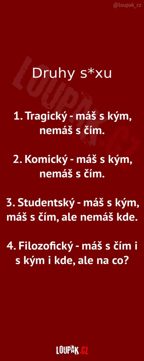  Čtyři druhy s*xuálního styku 