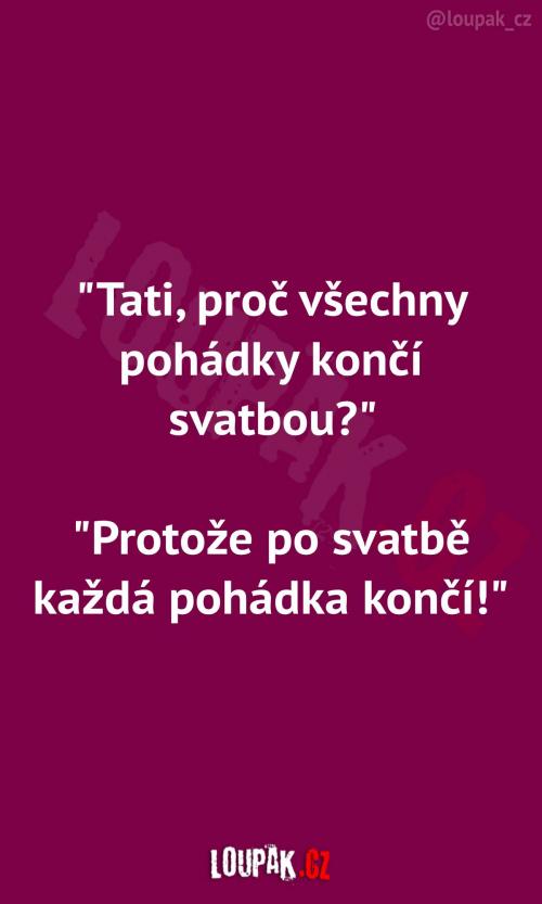  Proč pohádky končí svatbou 