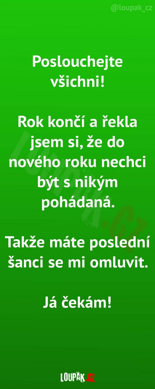  Na konci roku chci být se všemi za dobře 