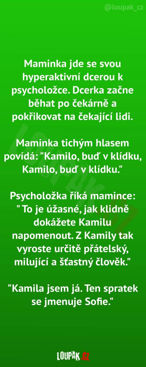  Hyperaktivní dcera u psycholožky 