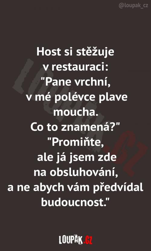 Naštvaný host v restauraci