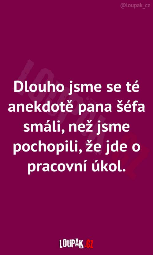  Šéf to myslel trochu jinak 