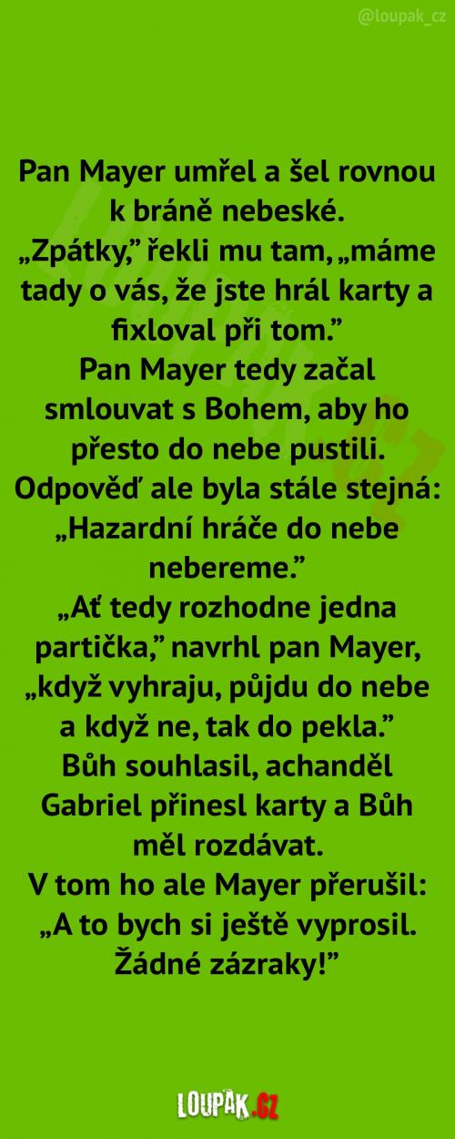 Pan Mayer u nebeské brány Pan Mayer u nebeské brány