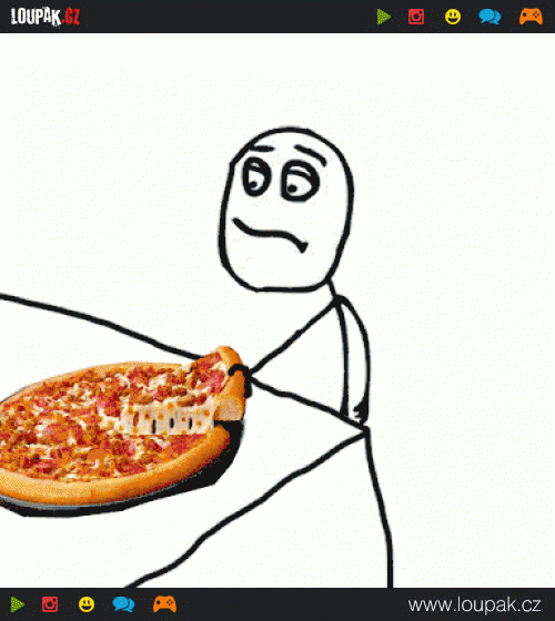  Když se snažím jíst pizzu 