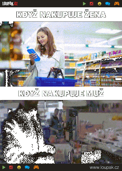  Jak nakupuje muž a žena 