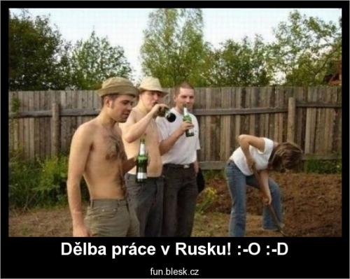  Dělba práce v Rusku!  