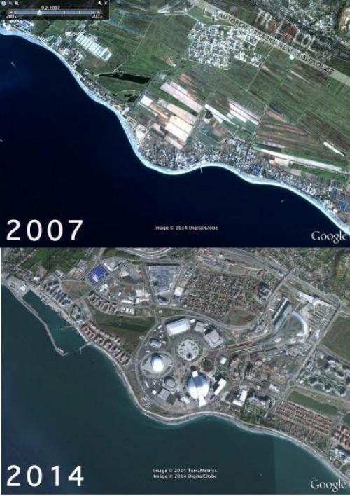  Sochi - proměna za  7 let 