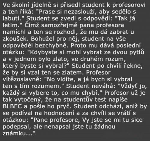 Student a profesor