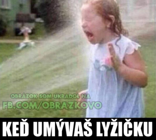 Když umývám lžičku