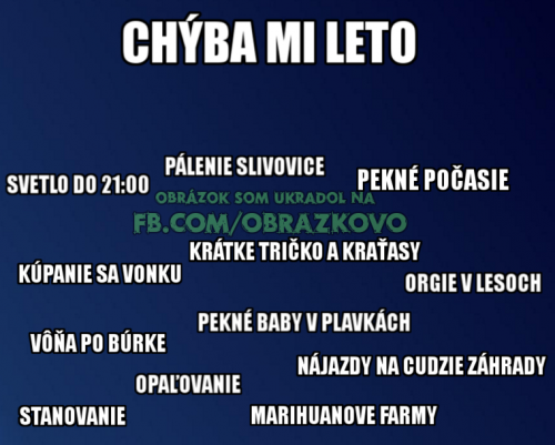  Chybí mi léto 