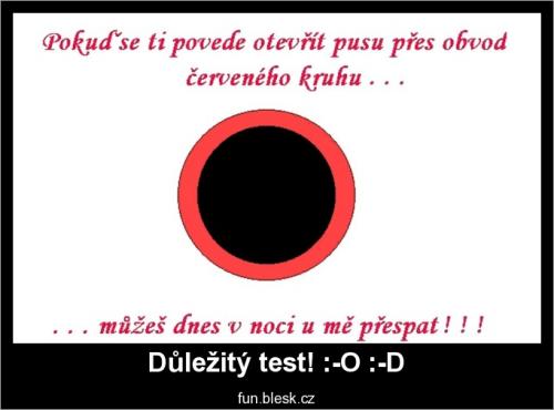  Důležitý test!  