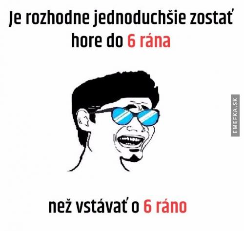  Vstávání v 6 ráno 