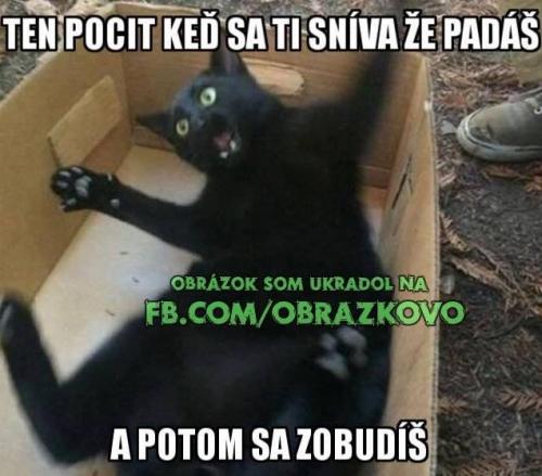 Když spíš a padáš