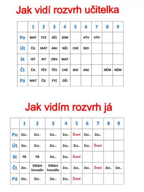 Rozvrh