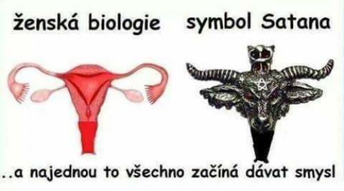 Ženská biologie, symbol Satana 