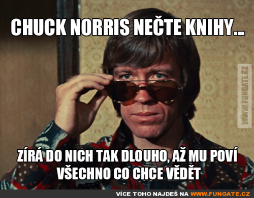  Chuck Norris nečte knihy 