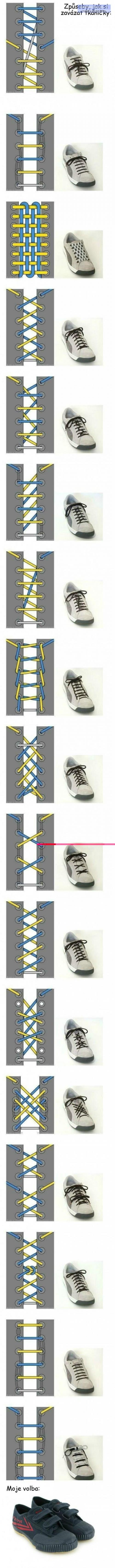  Způsoby, jak zavázat tkaničky 