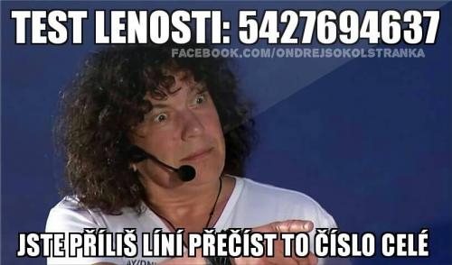  Test lenosti  