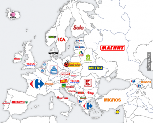  Největší sítě supermarketů v Evropě 