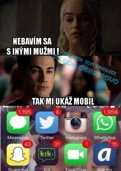 S jinými se nebavím!
