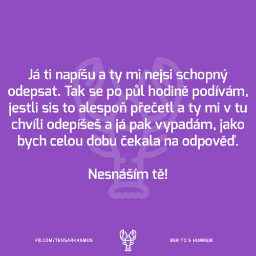 Nesnáším tě