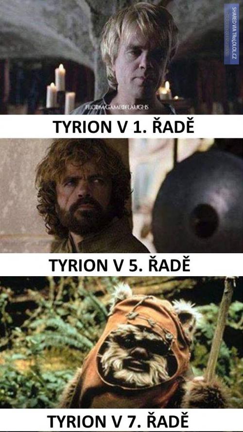  Tyrion Lannister v průběhu let 