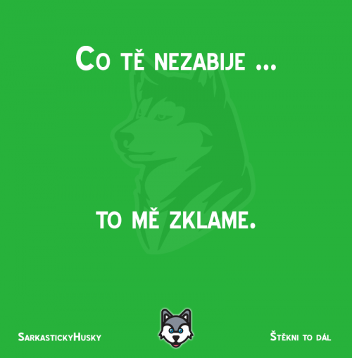 To mě zklame