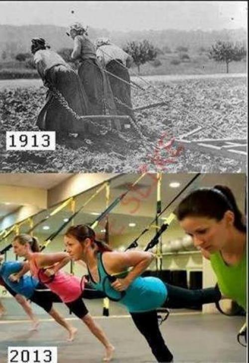 Cvičení kdysi a teď