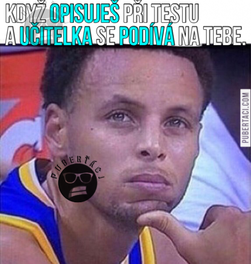 Když opisuješ na testu