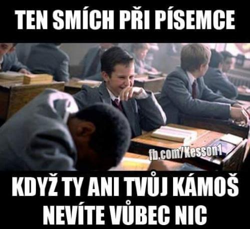  Smích při písemce 