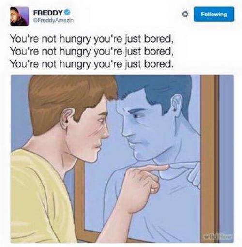Nemáš hlad, jen se nudíš!