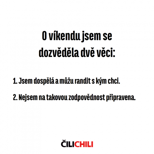 O víkendu