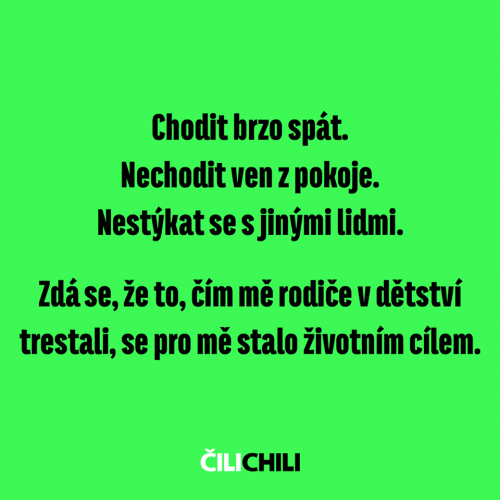  Chodit brzo spát 