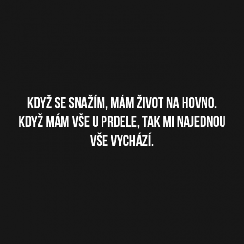 Když se snažím