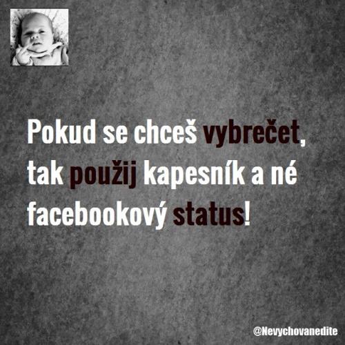  Facebookový status 