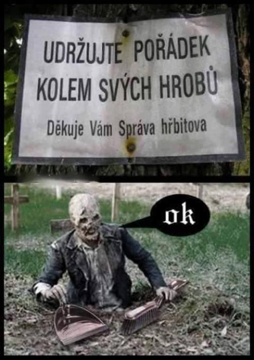 Na hřbitově